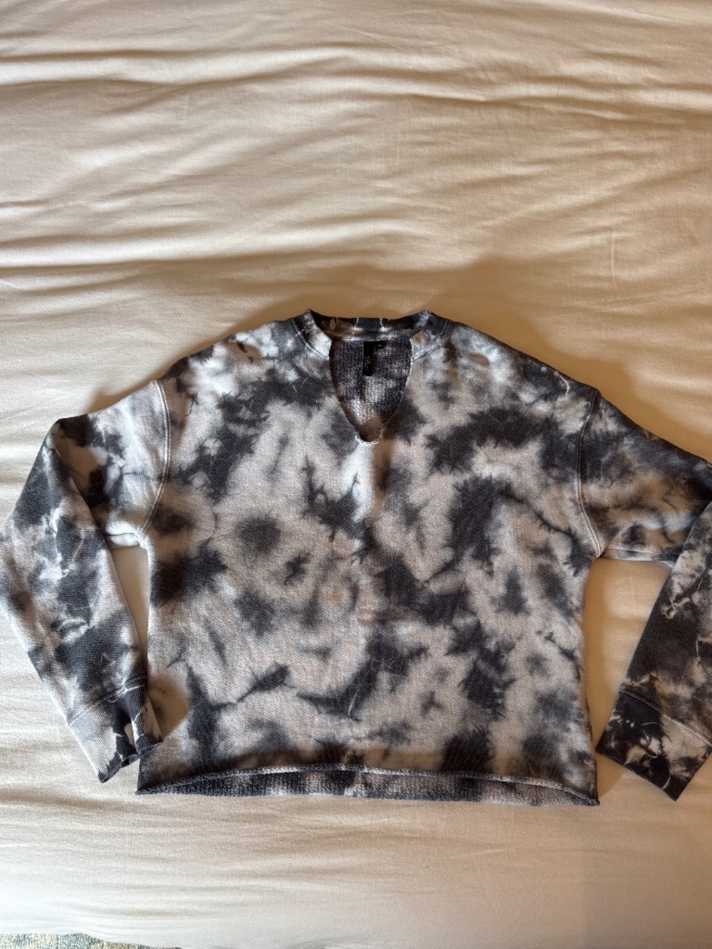 Lux tie dye cropped sweatshirt